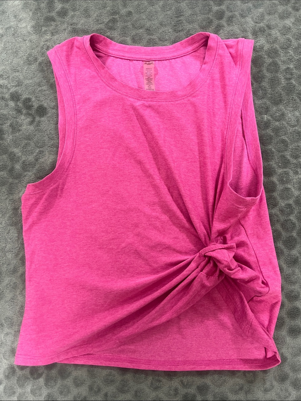 Beyond Yoga Hot Pink Front twist muscle Tank Top